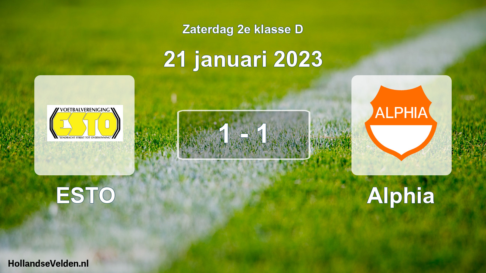 Total number of matches played: ESTO - Alphia 1 - 1 (21 January 2023)