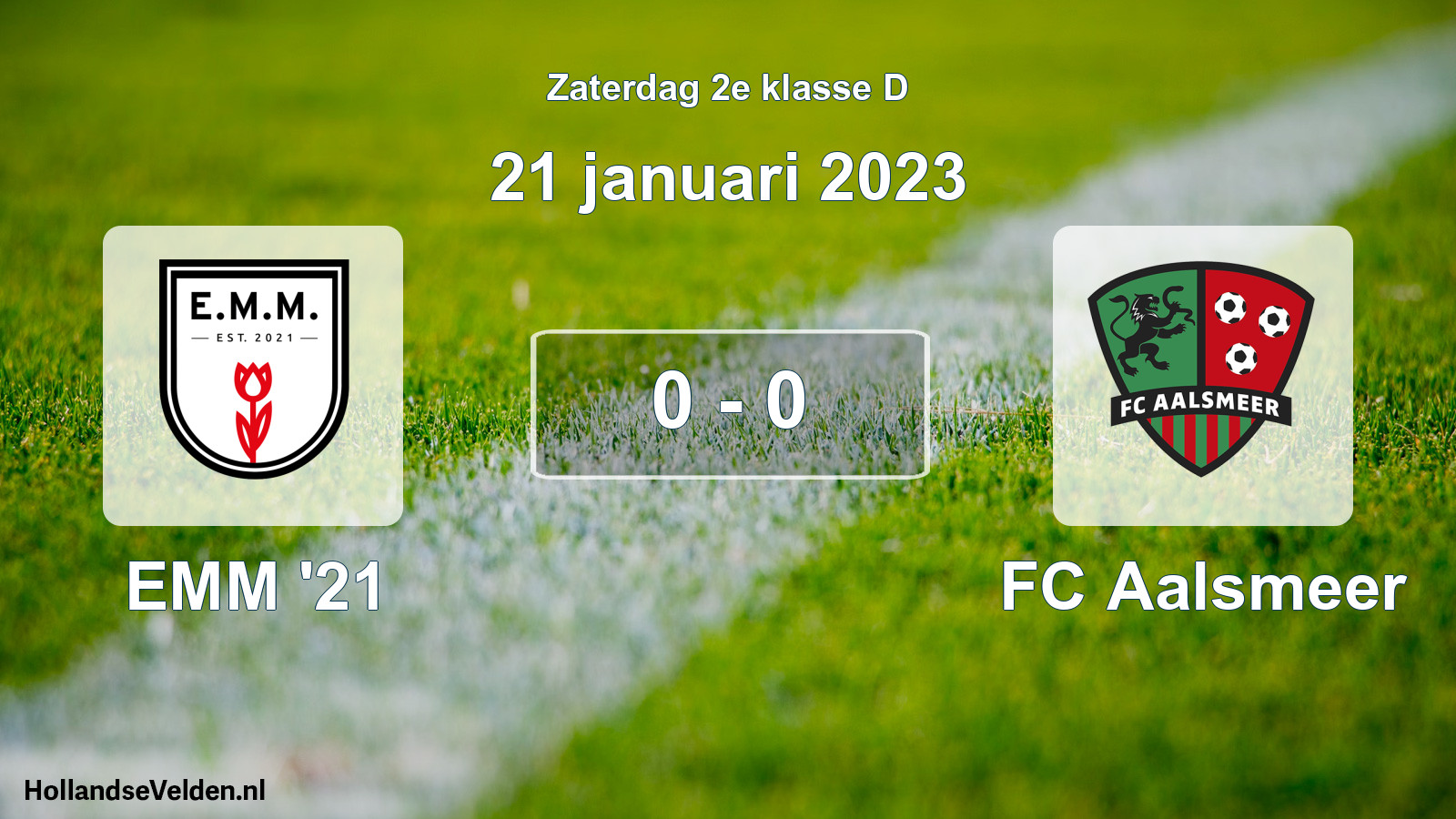 Total number of matches played: EMM '21 - FC Aalsmeer 0 - 0 (21 January 2023)
