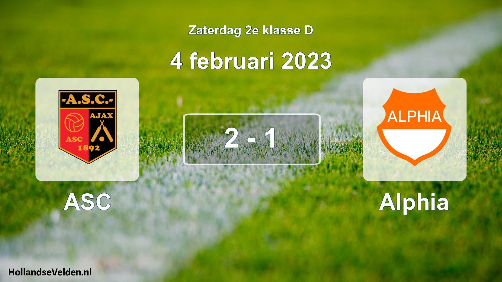 Total number of matches played: ASC - Alphia 2 - 1 (4 February 2023)