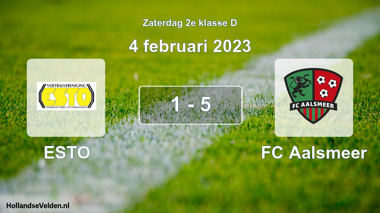 Total number of matches played: ESTO - FC Aalsmeer 1 - 5 (4 February 2023)