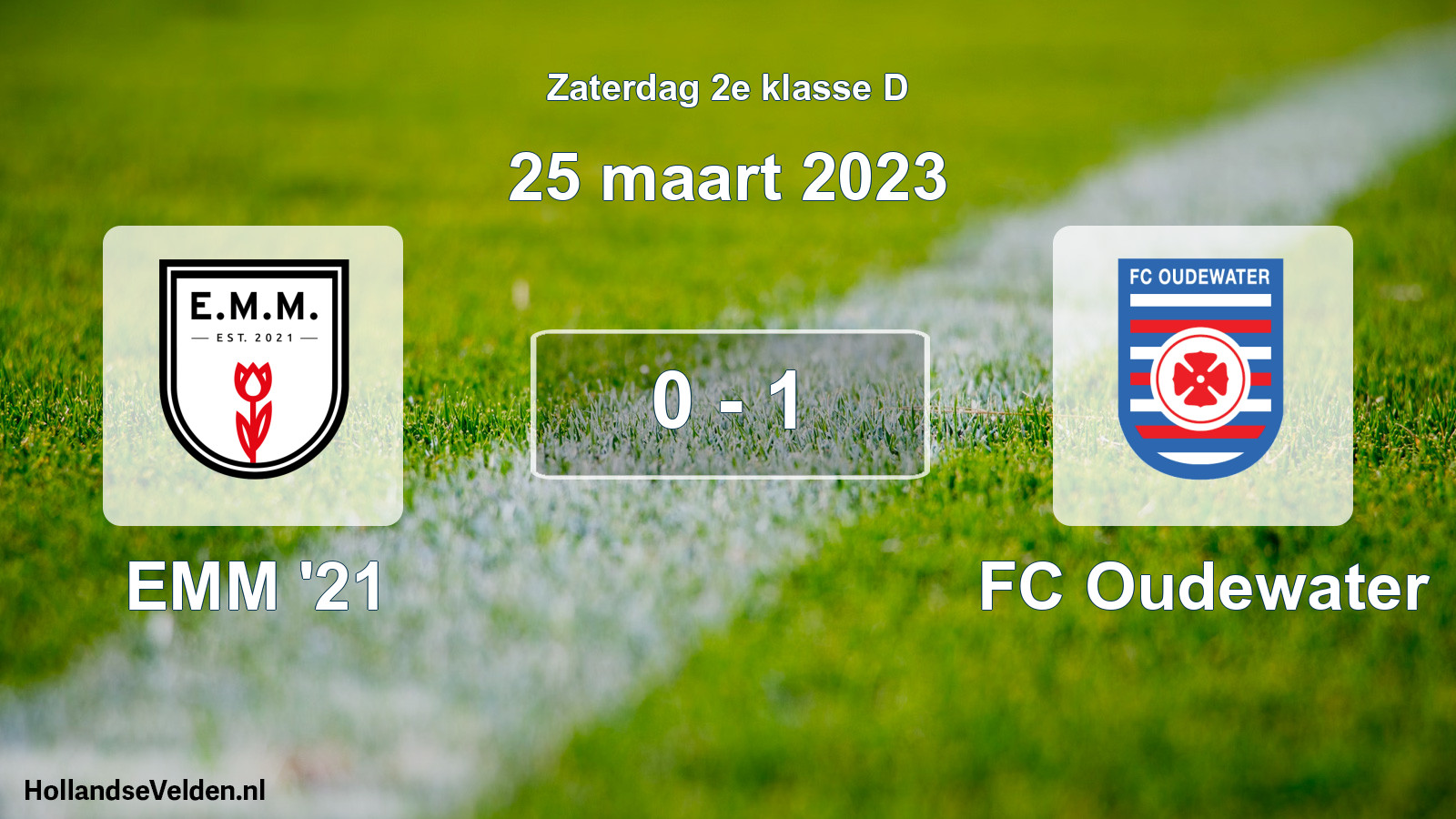Total number of matches played: EMM '21 - FC Oudewater 0 - 1 (25 March 2023)