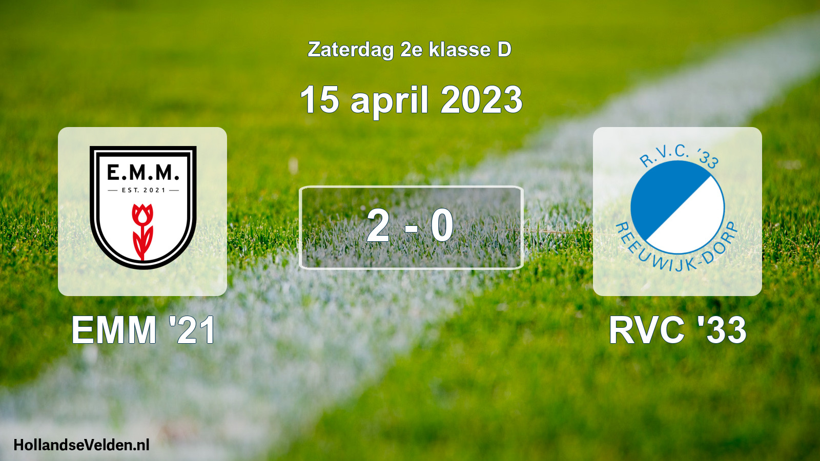 Total number of matches played: EMM '21 - RVC '33 2 - 0 (15 April 2023)