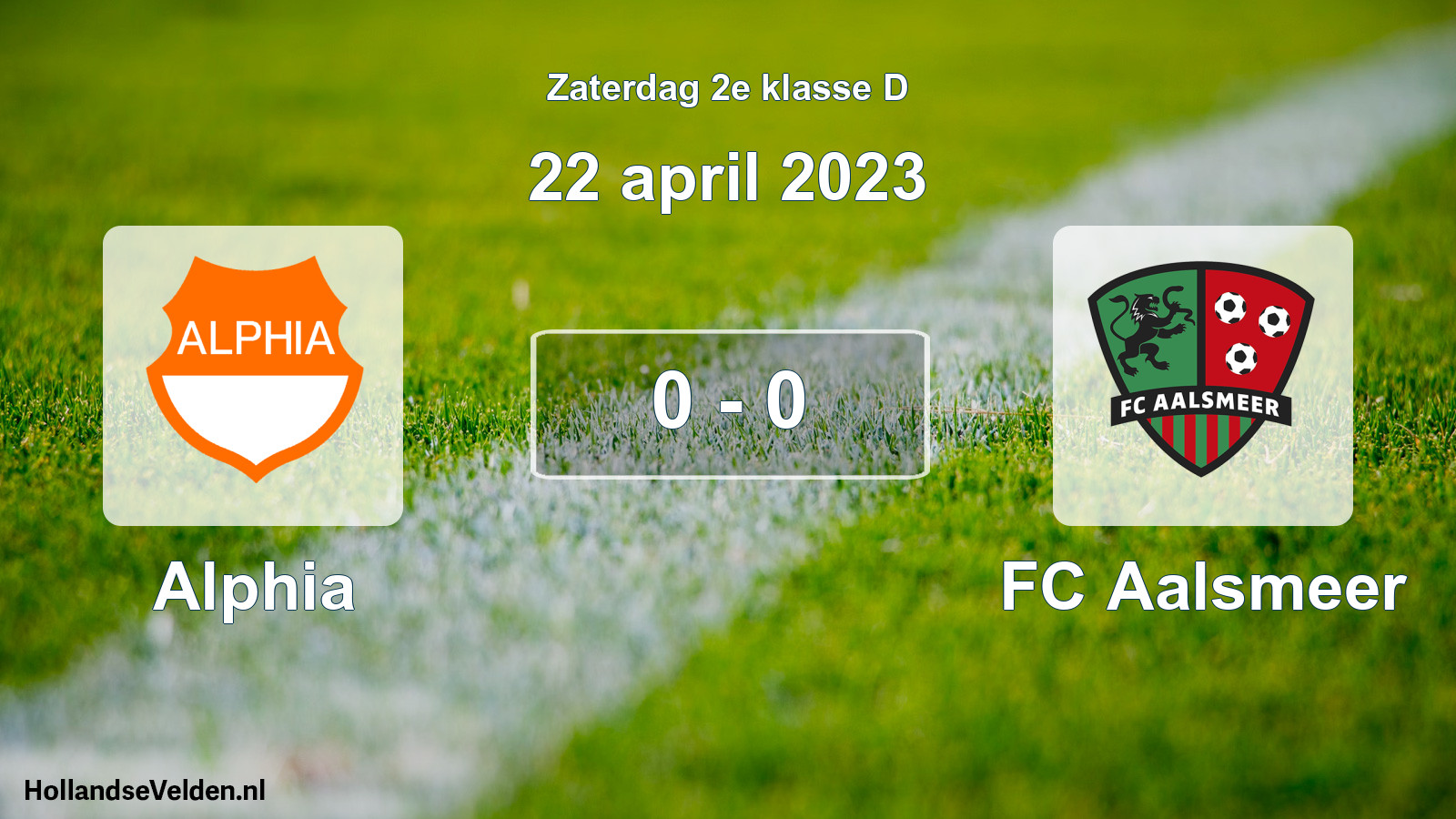 Total number of matches played: Alphia - FC Aalsmeer 0 - 0 (22 April 2023)