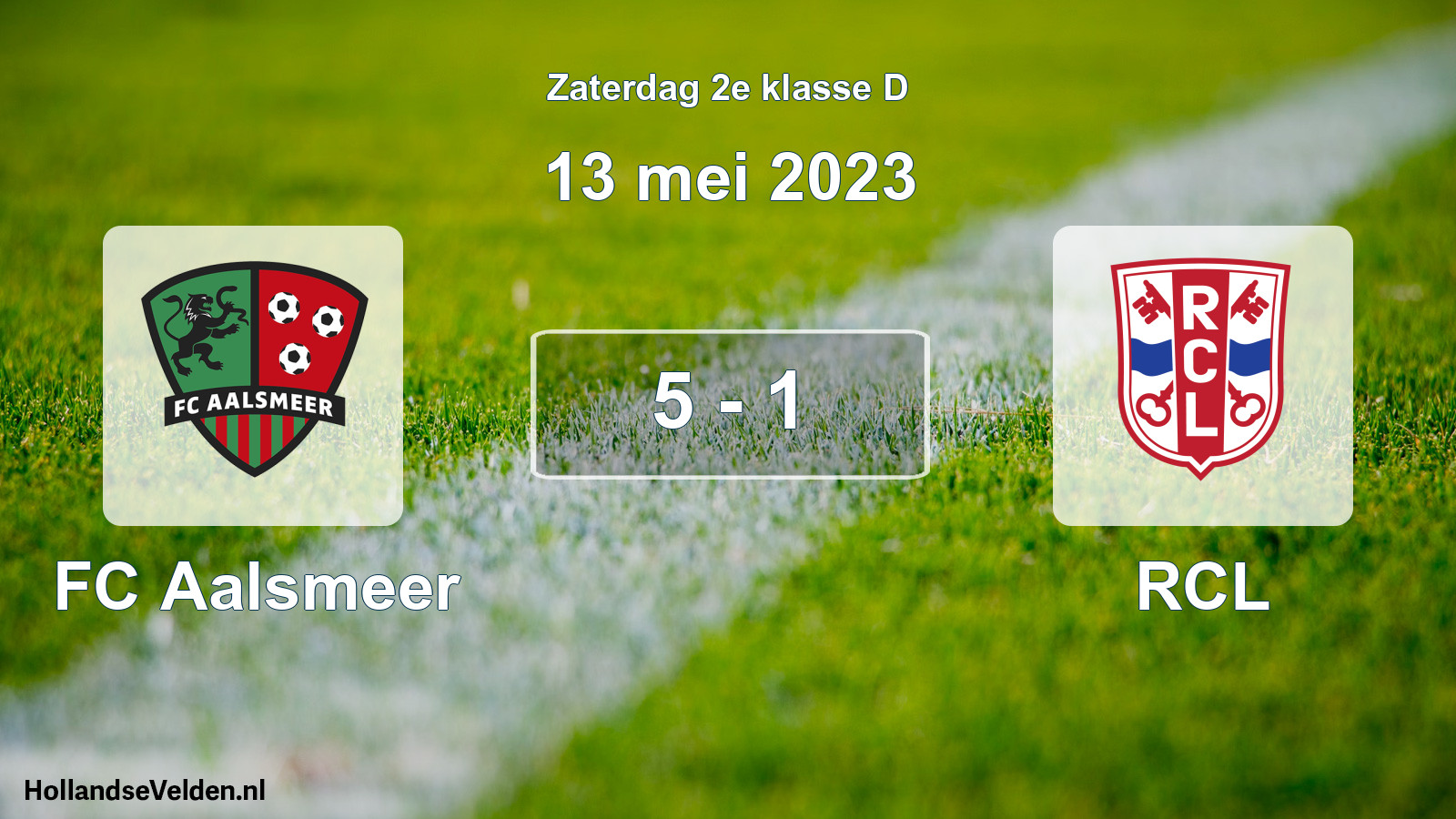 Total number of matches played: FC Aalsmeer - RCL 5 - 1 (13 May 2023)