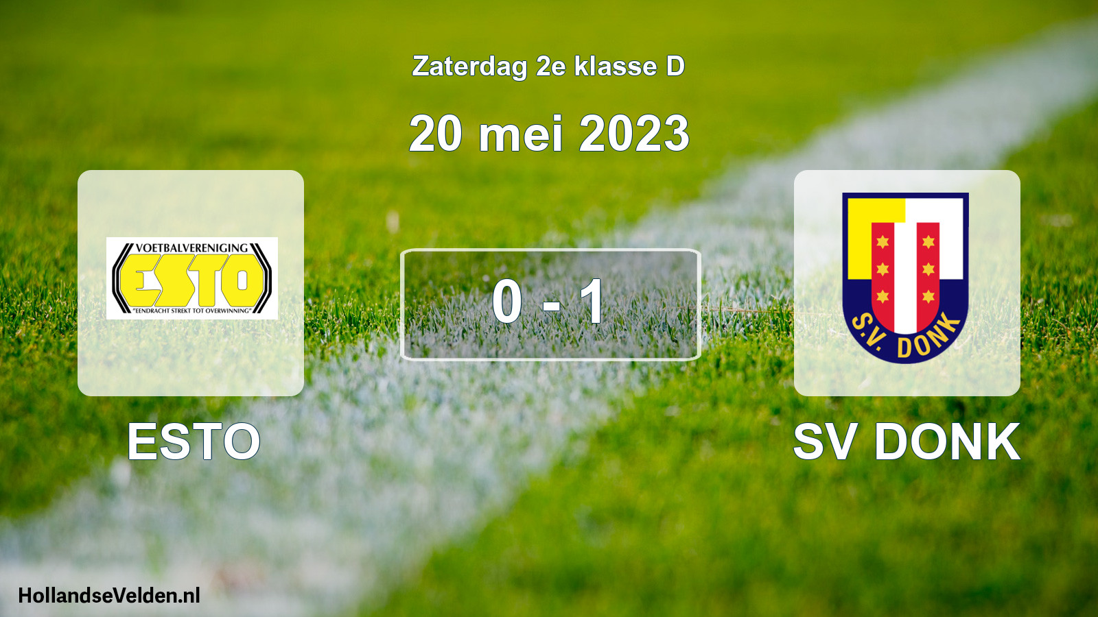 Total number of matches played: ESTO - SV DONK 0 - 1 (20 May 2023)