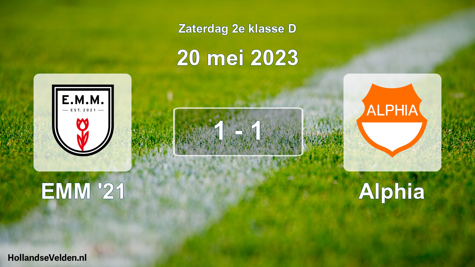 Total number of matches played: EMM '21 - Alphia 1 - 1 (20 May 2023)