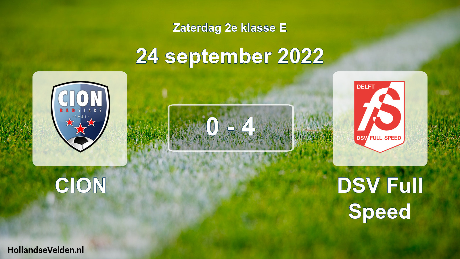 Total number of matches played: CION - DSV Full Speed 0 - 4 (24 September 2022)