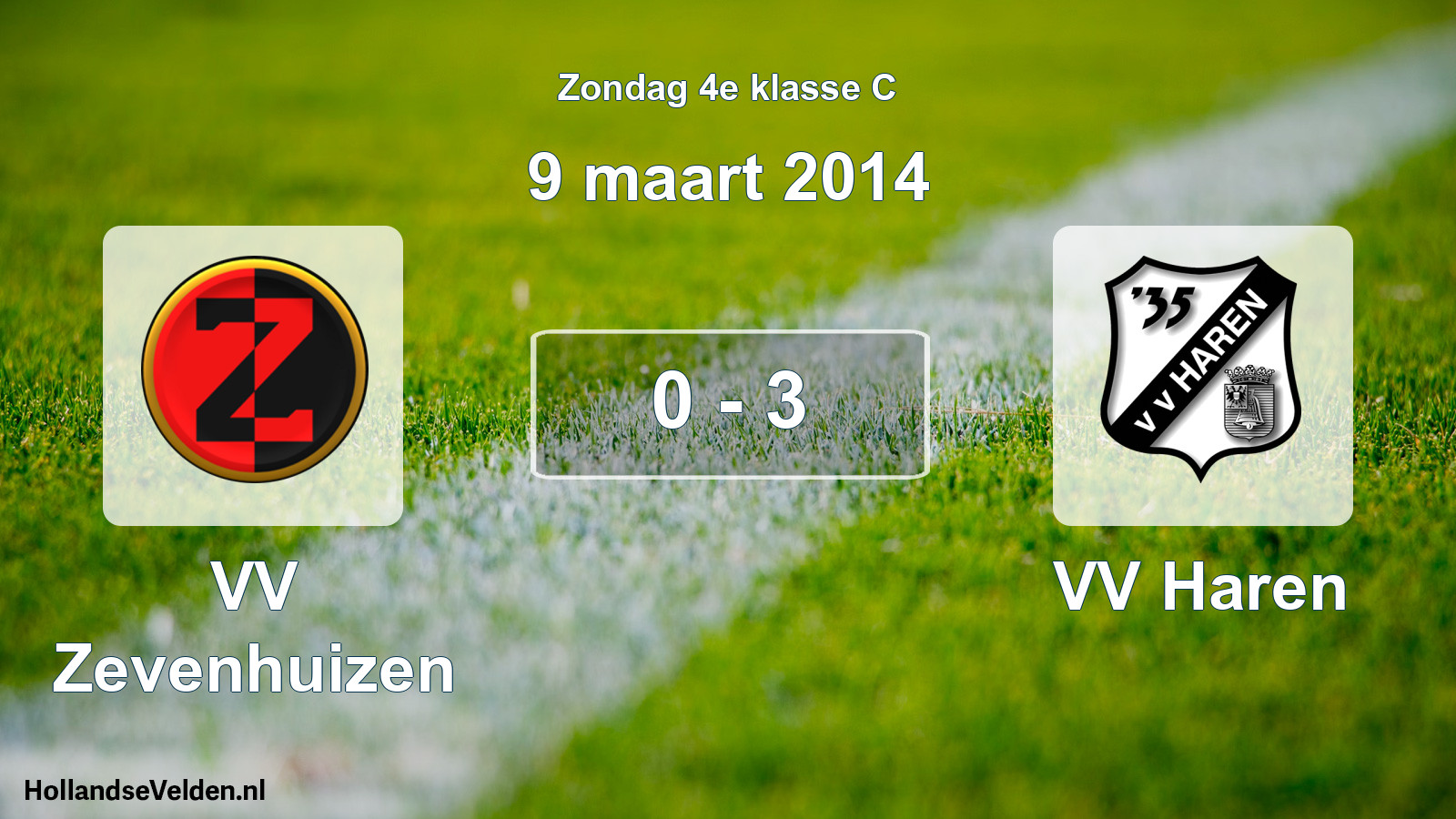 Total number of matches played: VV Zevenhuizen - VV Haren 0 - 3 (9 March 2014)