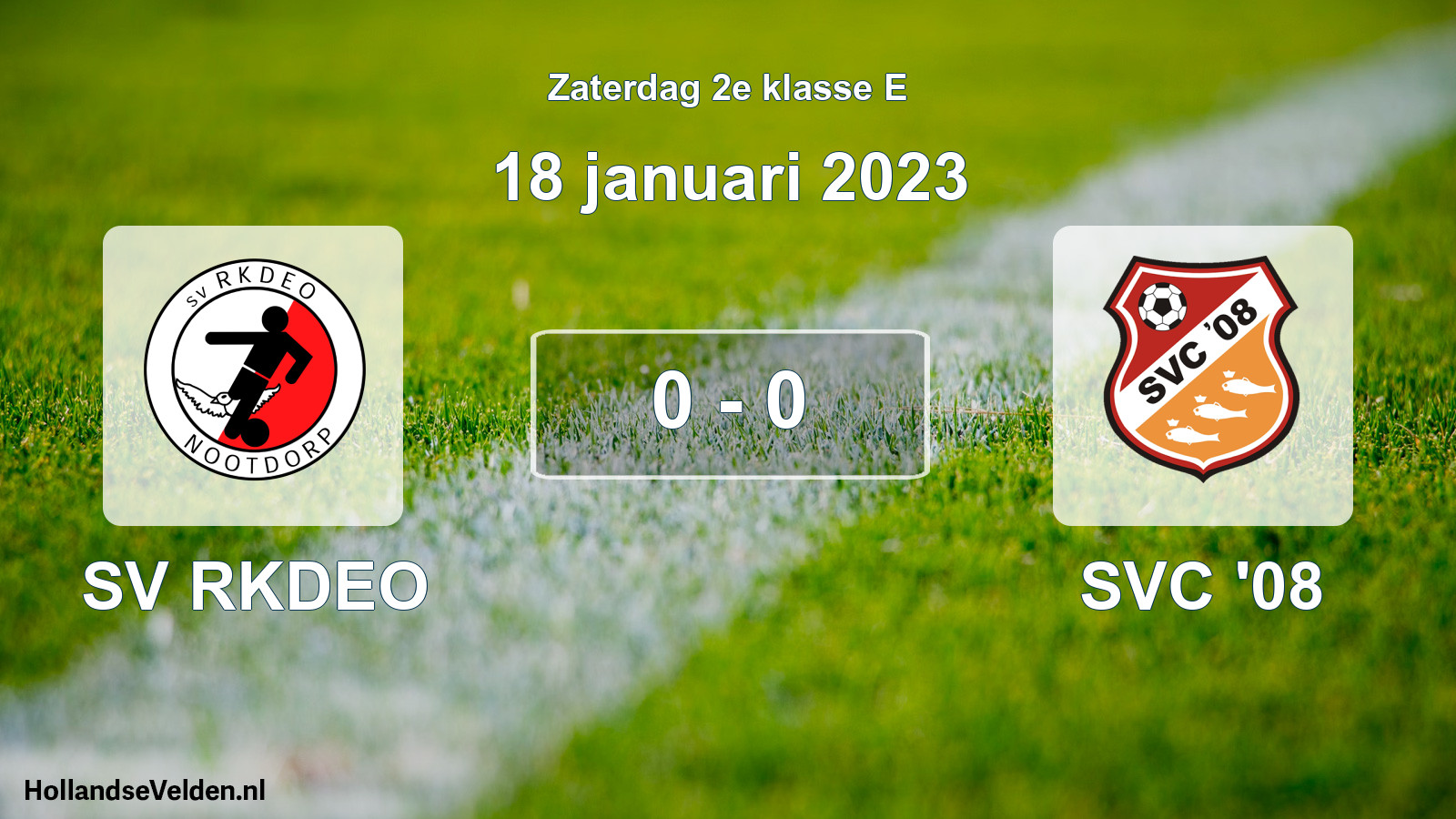 Total number of matches played: SV RKDEO - SVC '08 0 - 0 (18 January 2023)