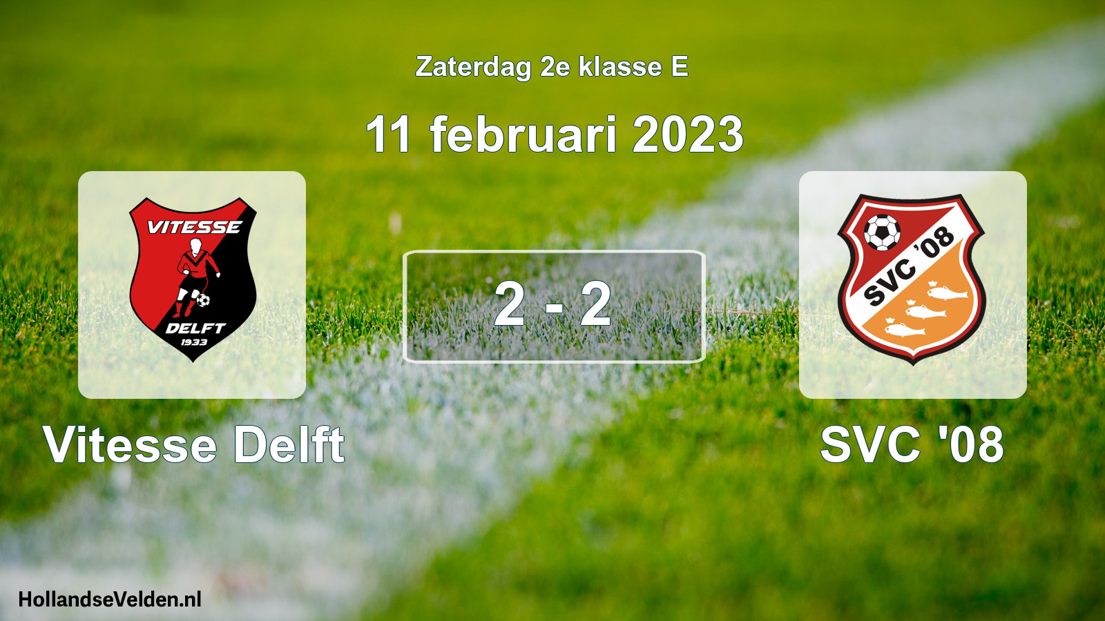 Total number of matches played: Vitesse Delft - SVC '08 2 - 2 (11 February 2023)