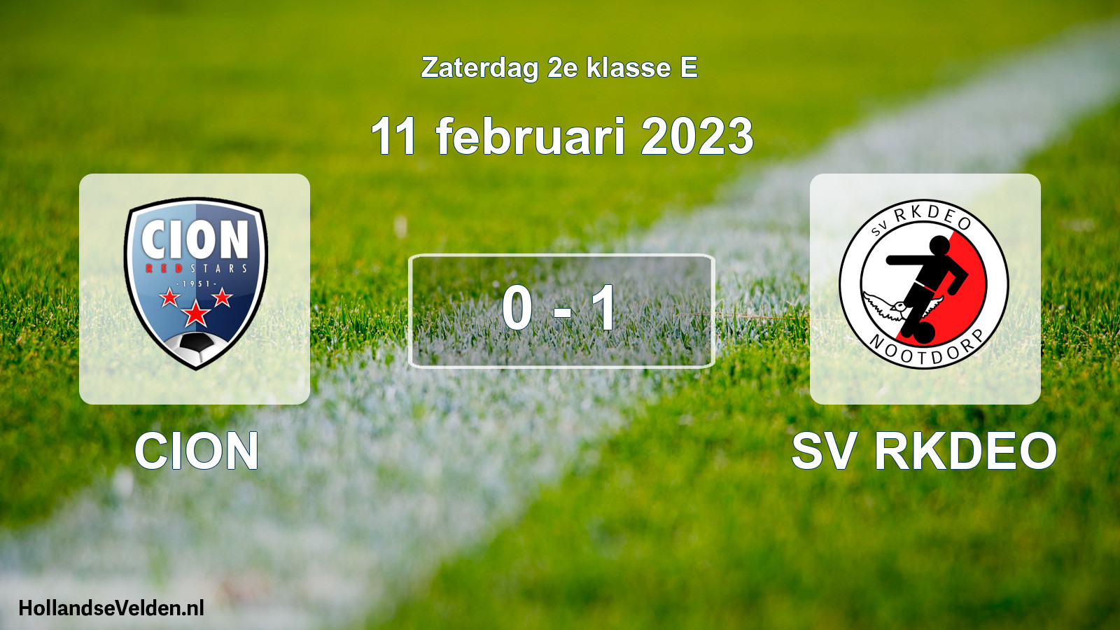 Total number of matches played: CION - SV RKDEO 0 - 1 (11 February 2023)