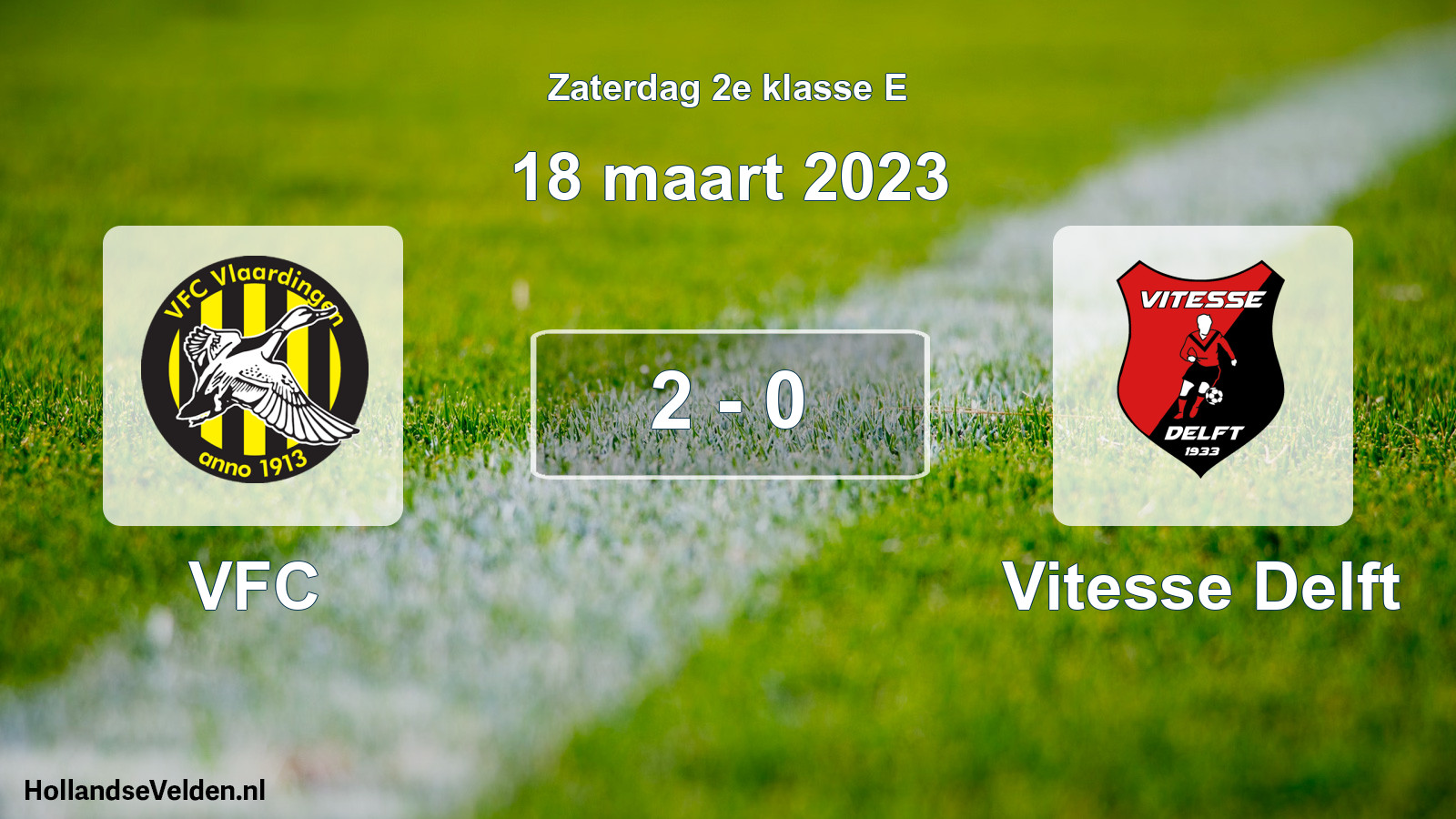 Total number of matches played: VFC - Vitesse Delft 2 - 0 (18 March 2023)
