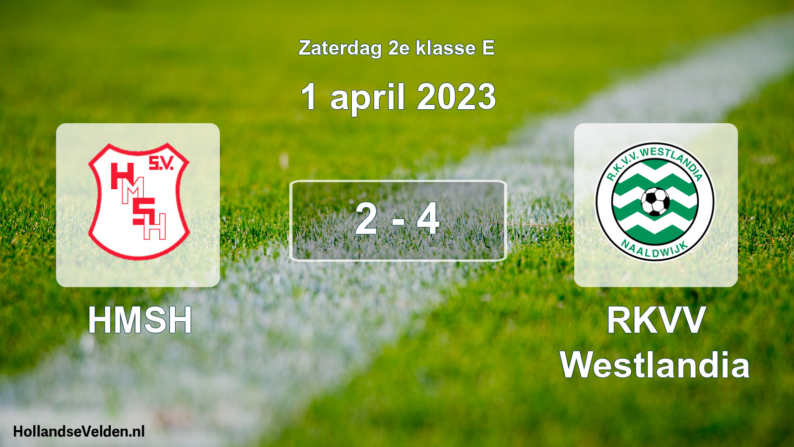 Total number of matches played: HMSH - RKVV Westlandia 2 - 4 (1 April 2023)