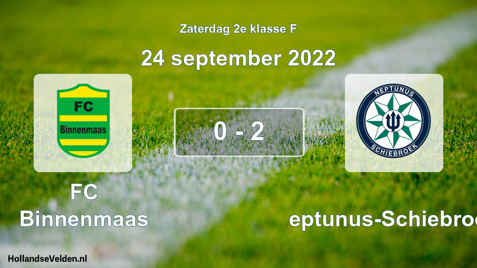 Total number of matches played: FC Binnenmaas - Neptunus-Schiebroek 0 - 2 (24 September 2022)