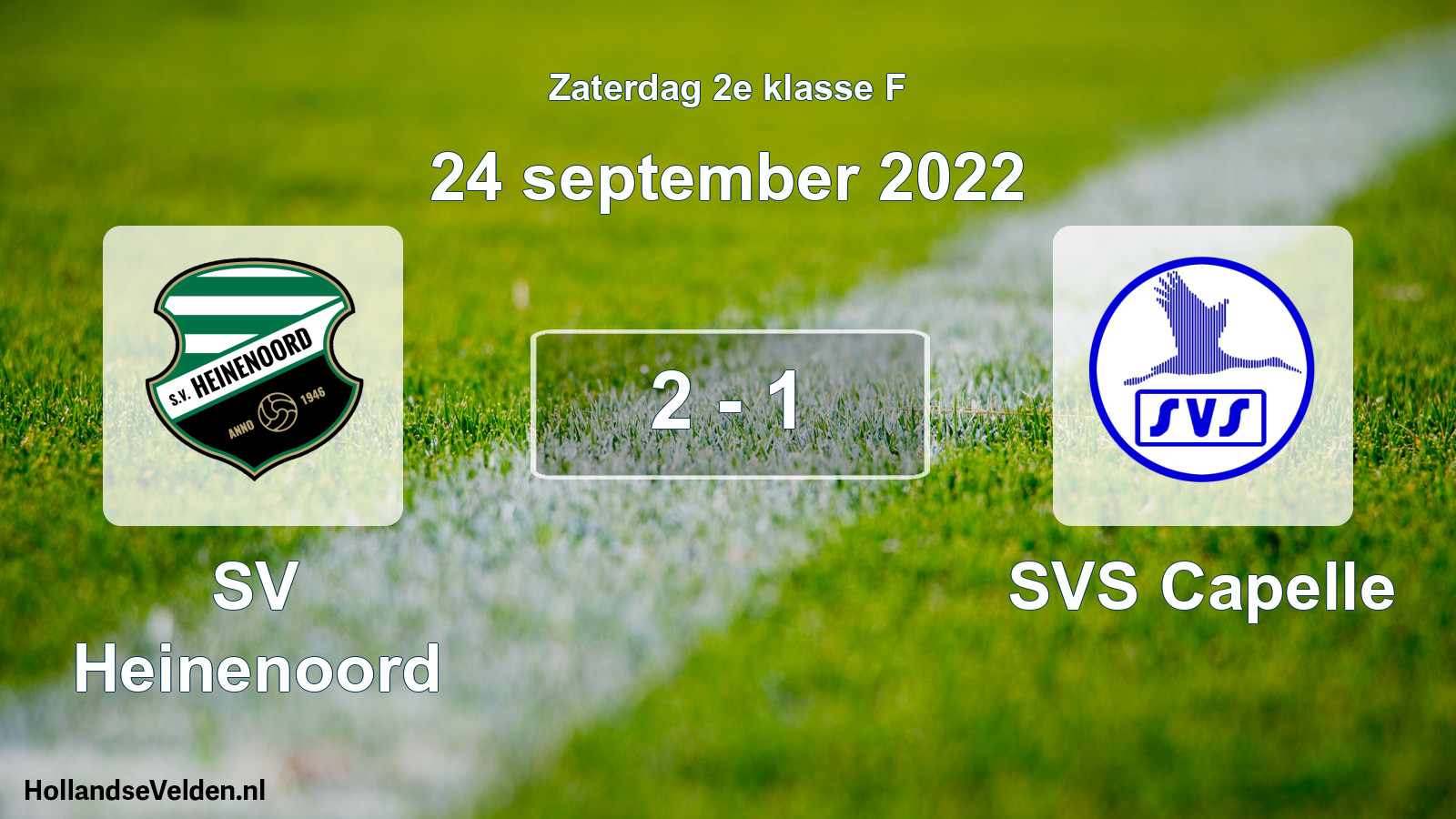 Total number of matches played: SV Heinenoord - SVS Capelle 2 - 1 (24 September 2022)