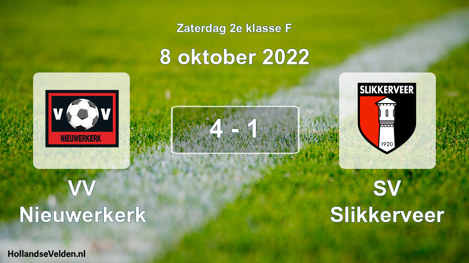 Total number of matches played: VV Nieuwerkerk - SV Slikkerveer 4 - 1 (8 October 2022)