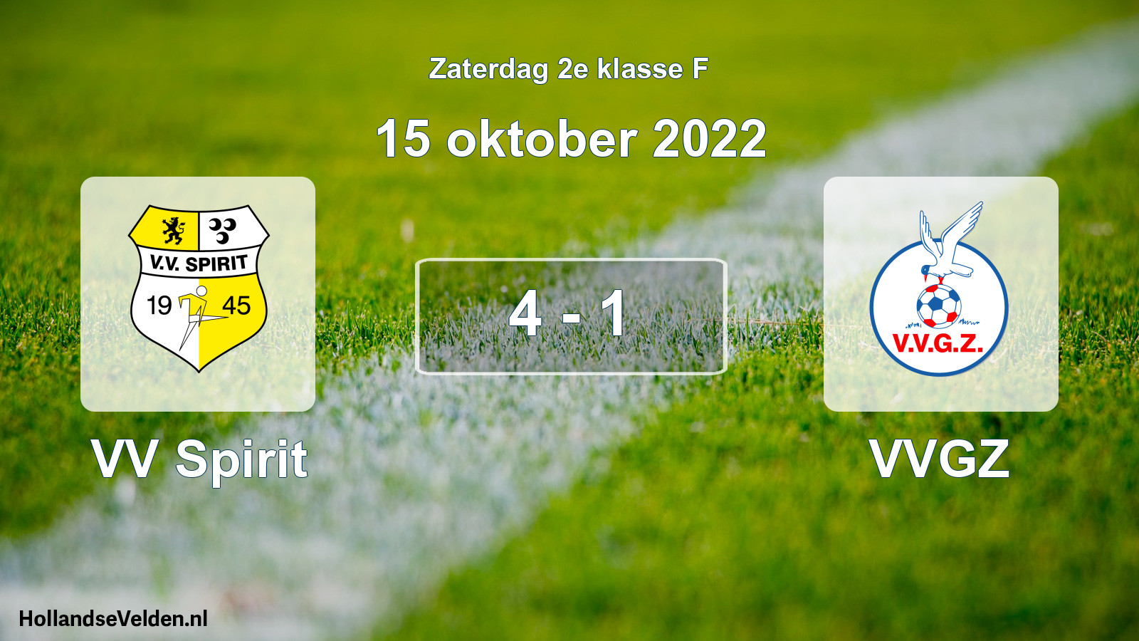 Total number of matches played: VV Spirit - VVGZ 4 - 1 (15 October 2022)