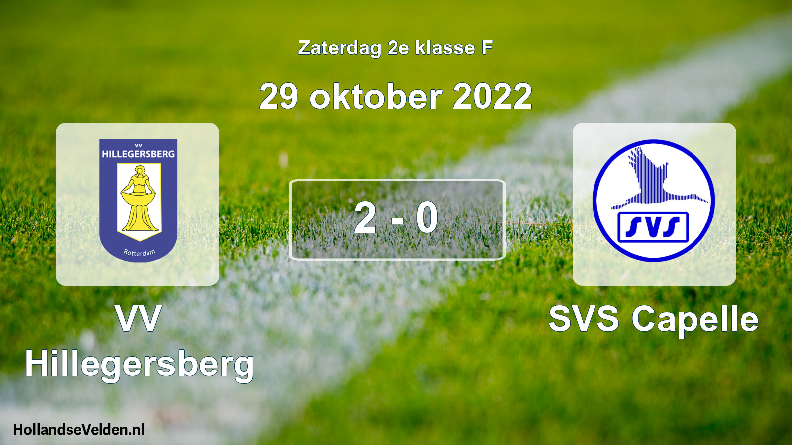 Total number of matches played: VV Hillegersberg - SVS Capelle 2 - 0 (29 October 2022)