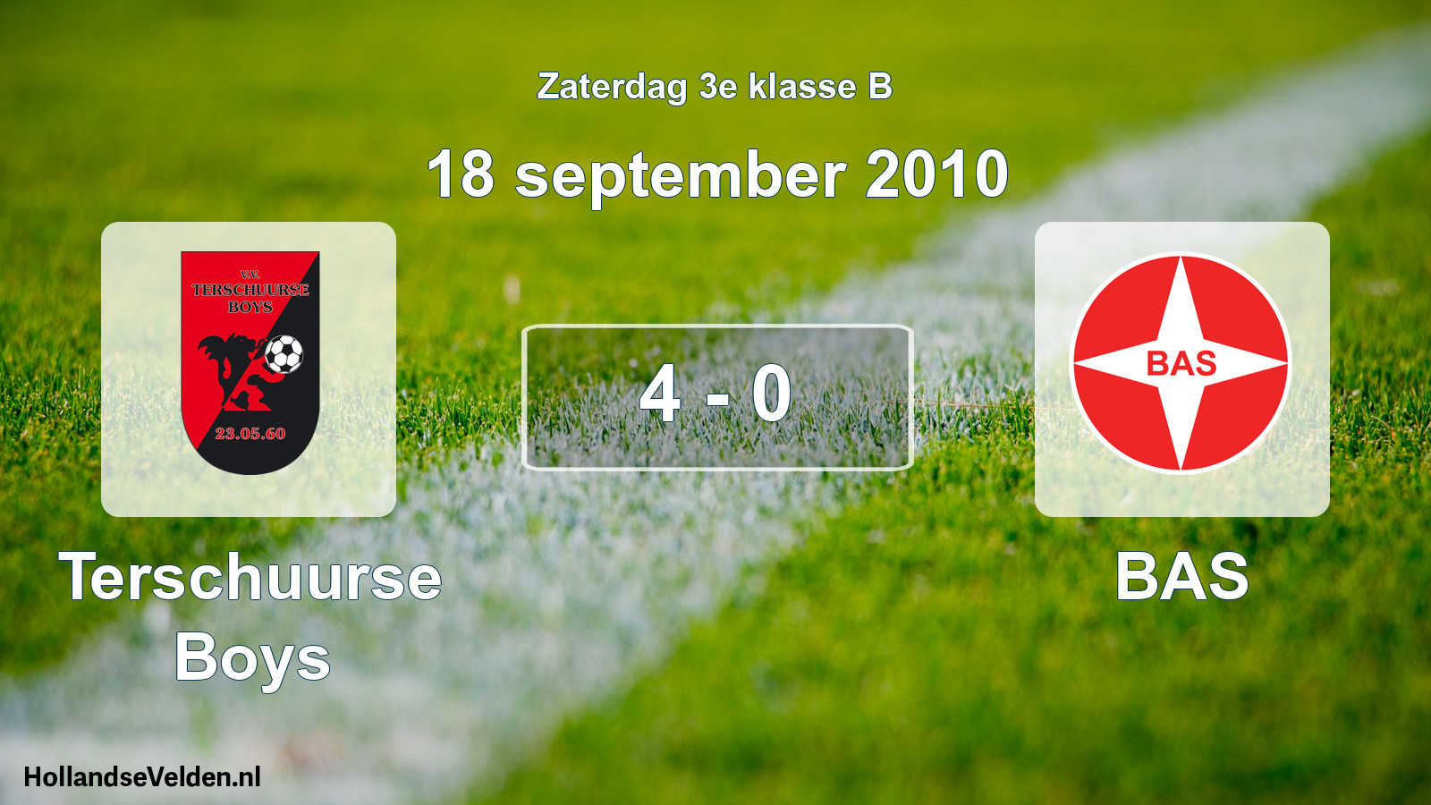 Total number of matches played: Terschuurse Boys - BAS 4 - 0 (18 September 2010)