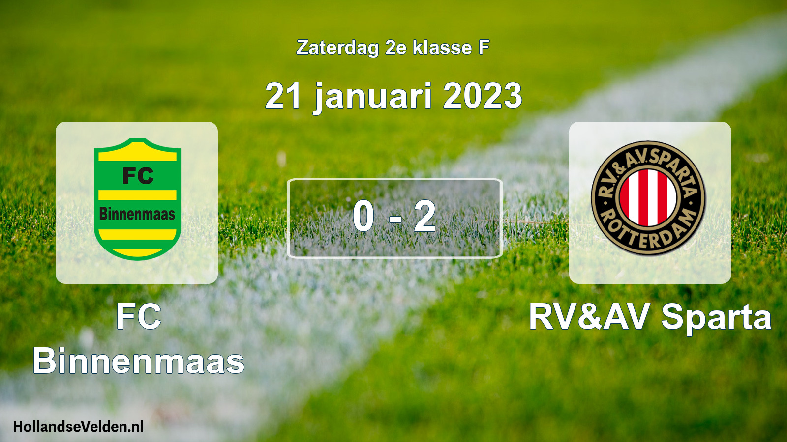 Total number of matches played: FC Binnenmaas - RV&AV Sparta 0 - 2 (21 January 2023)