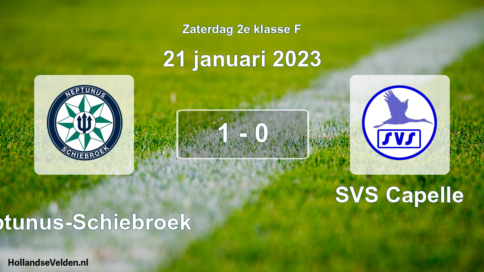Total number of matches played: Neptunus-Schiebroek - SVS Capelle 1 - 0 (21 January 2023)