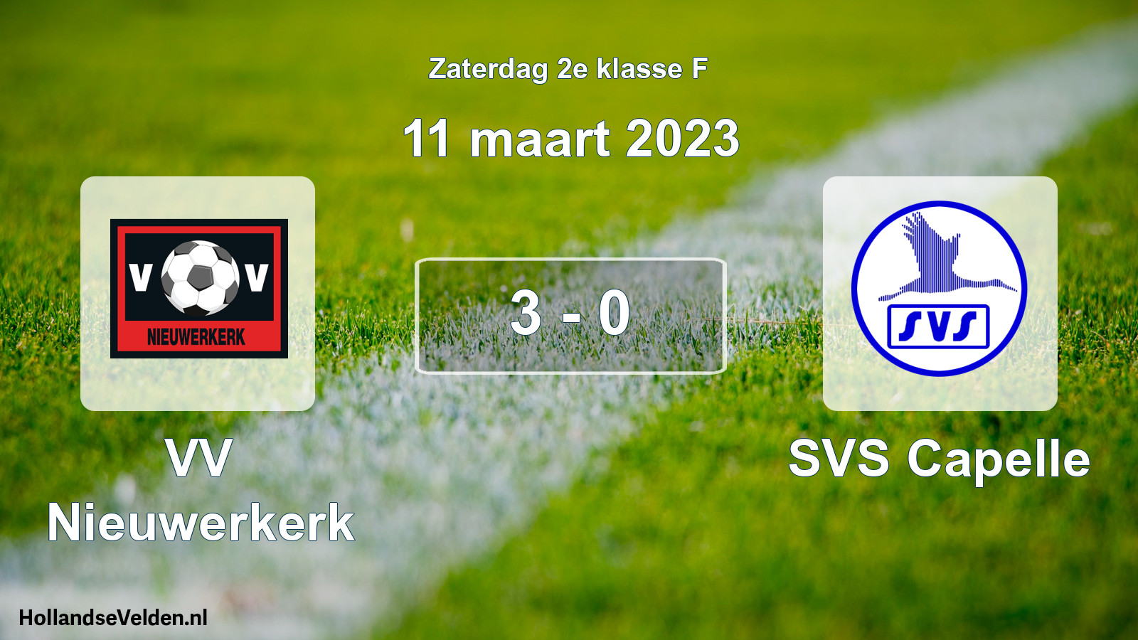 Total number of matches played: VV Nieuwerkerk - SVS Capelle 3 - 0 (11 March 2023)