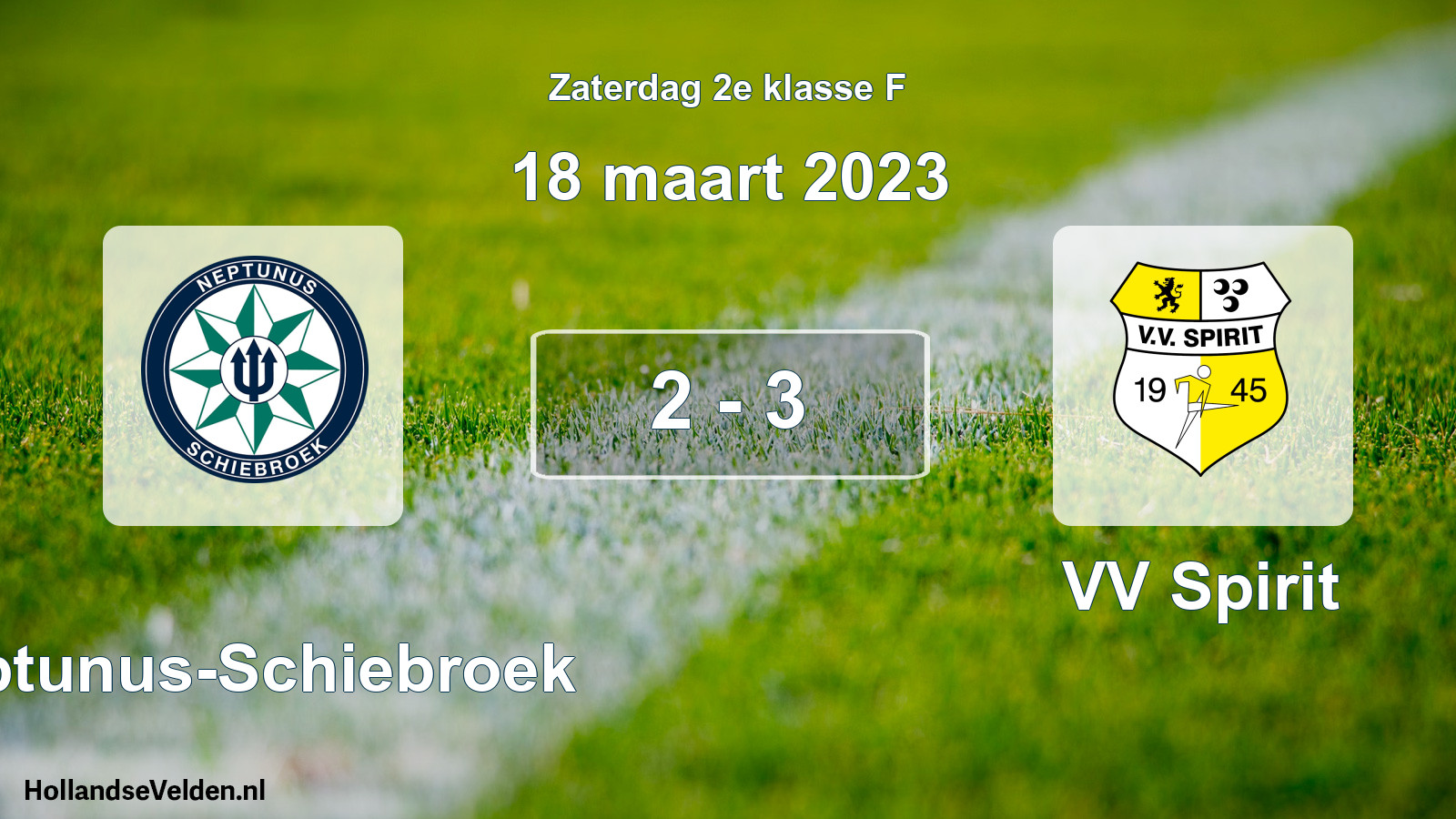 Total number of matches played: Neptunus-Schiebroek - VV Spirit 2 - 3 (18 March 2023)