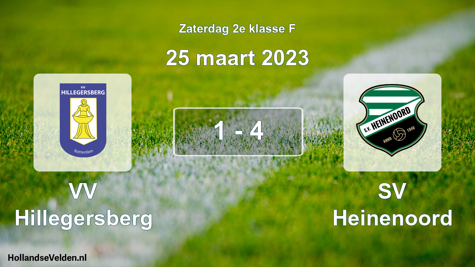 Total number of matches played: VV Hillegersberg - SV Heinenoord 1 - 4 (25 March 2023)