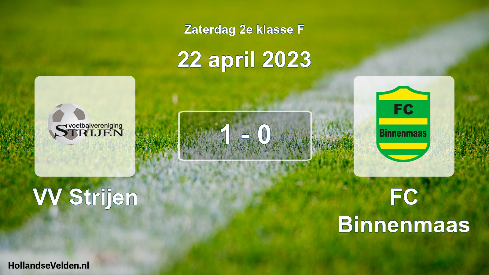 Total number of matches played: VV Strijen - FC Binnenmaas 1 - 0 (22 April 2023)