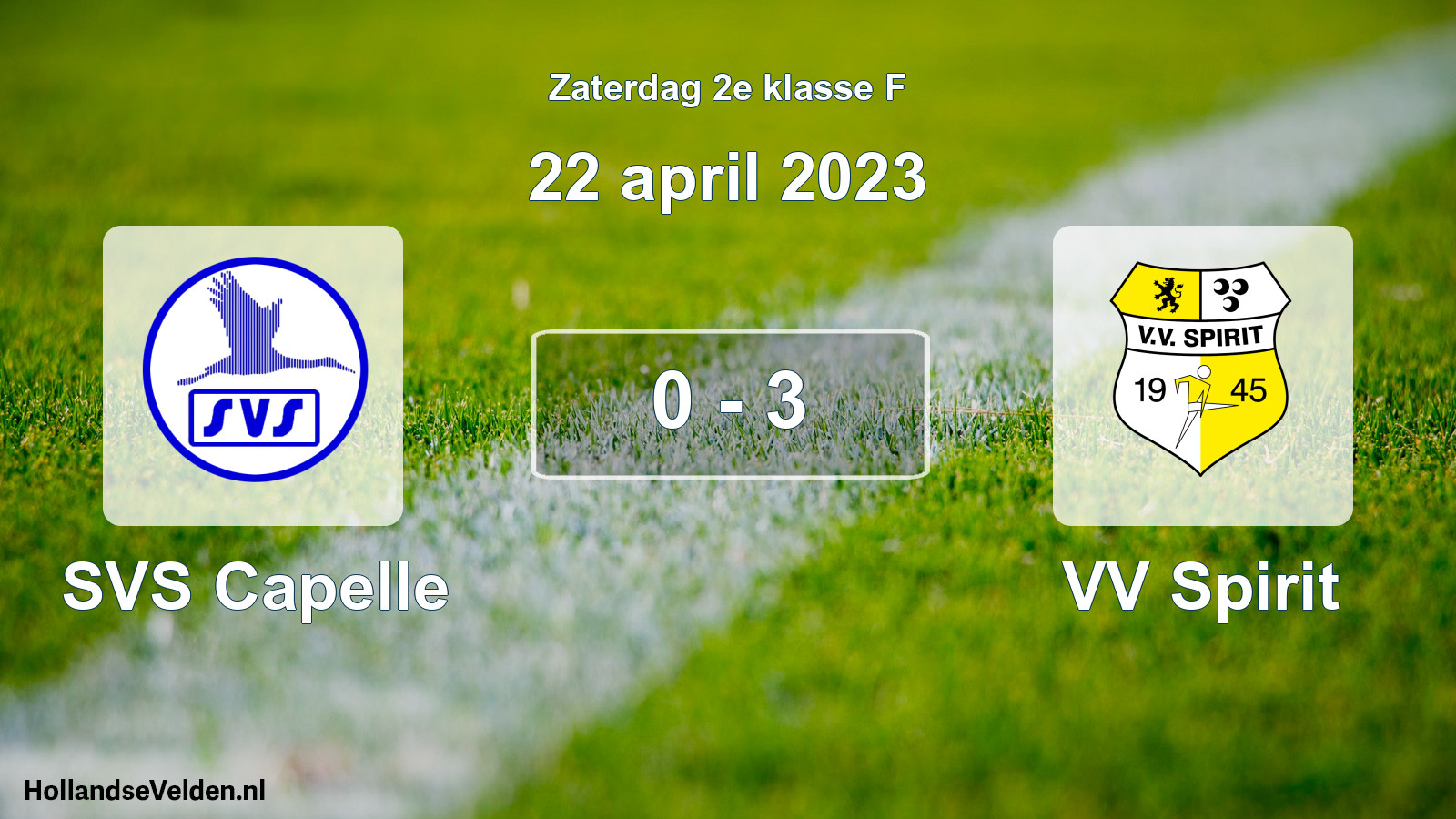 Total number of matches played: SVS Capelle - VV Spirit 0 - 3 (22 April 2023)