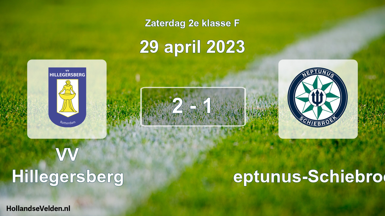 Total number of matches played: VV Hillegersberg - Neptunus-Schiebroek 2 - 1 (29 April 2023)
