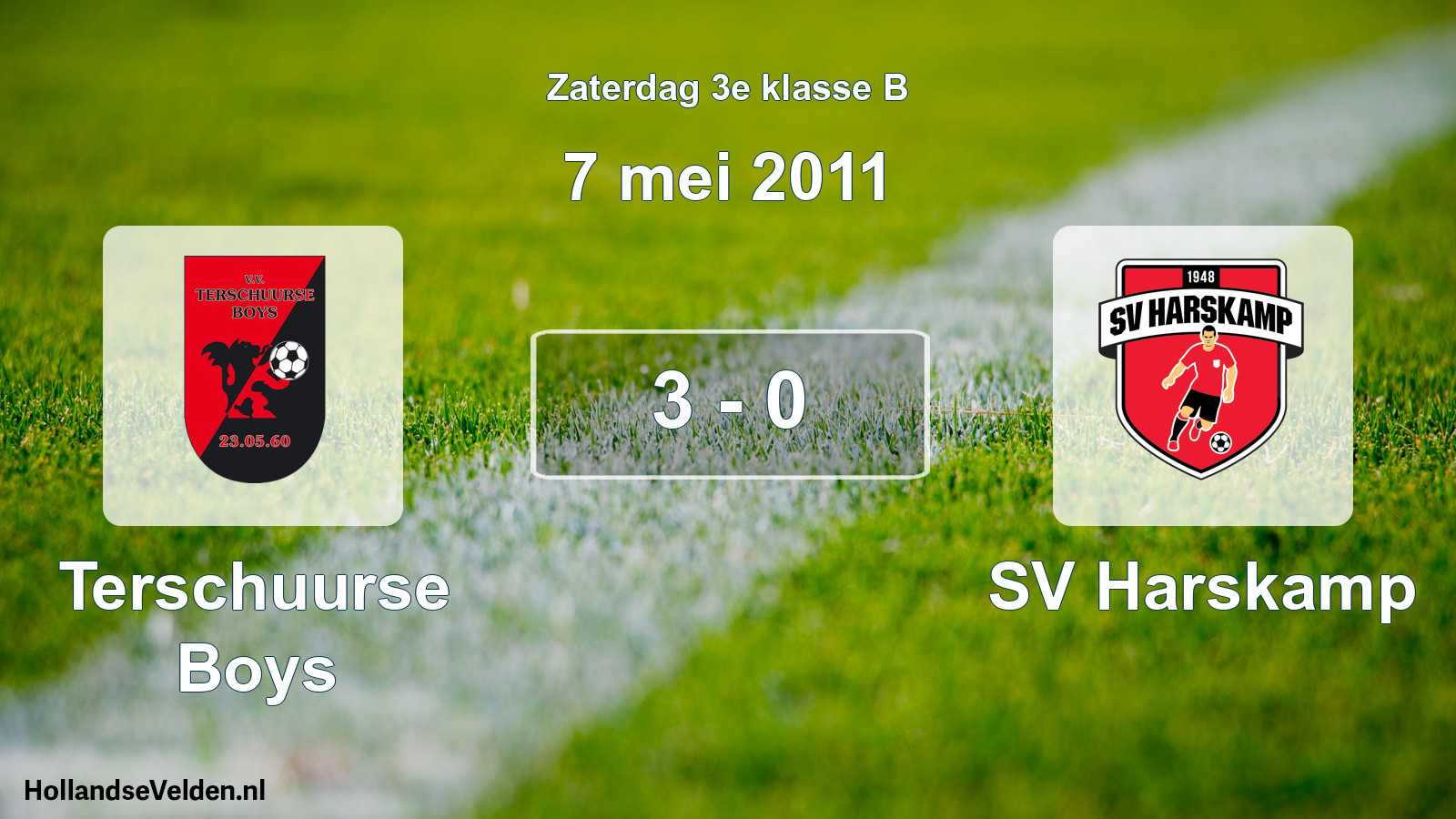 Total number of matches played: Terschuurse Boys - SV Harskamp 3 - 0 (7 May 2011)