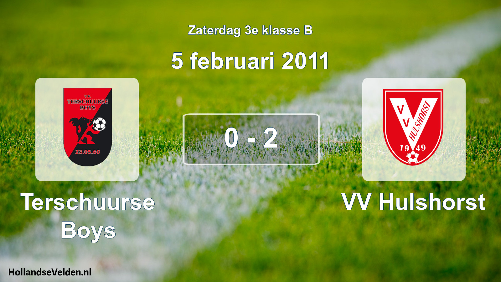 Total number of matches played: Terschuurse Boys - VV Hulshorst 0 - 2 (5 February 2011)