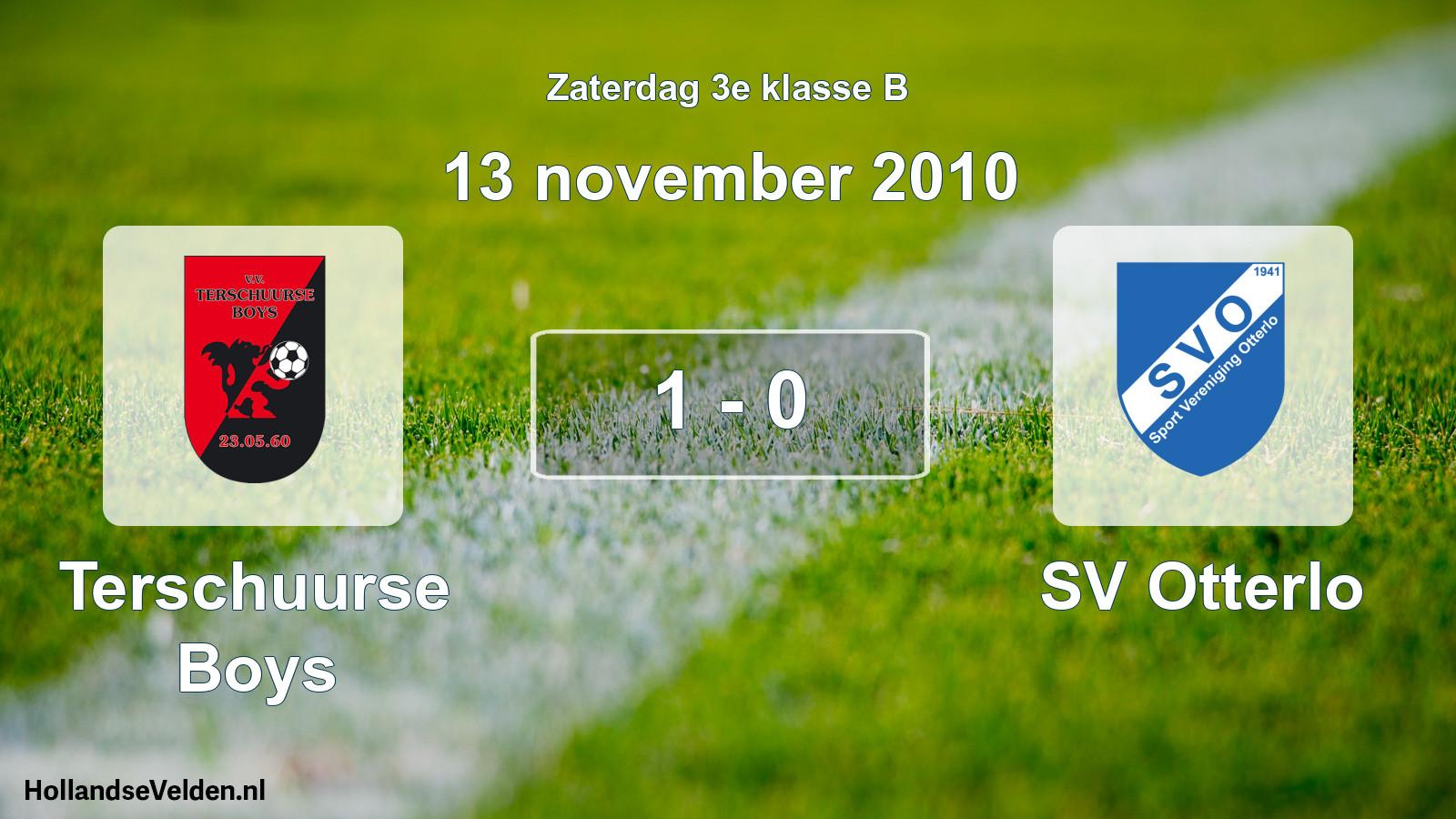 Total number of matches played: Terschuurse Boys - SV Otterlo 1 - 0 (13 November 2010)