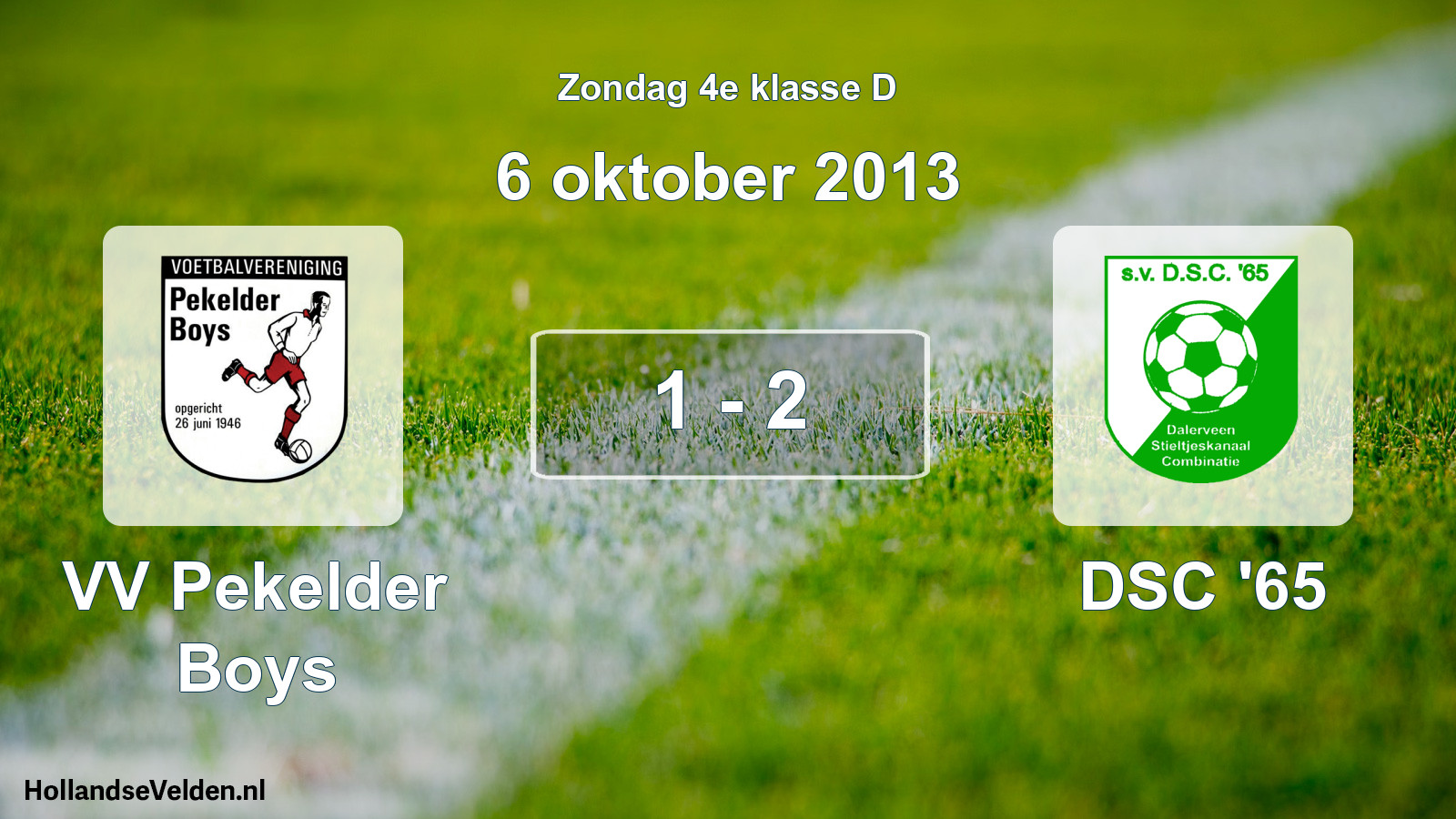 Total number of matches played: VV Pekelder Boys - DSC '65 1 - 2 (6 October 2013)