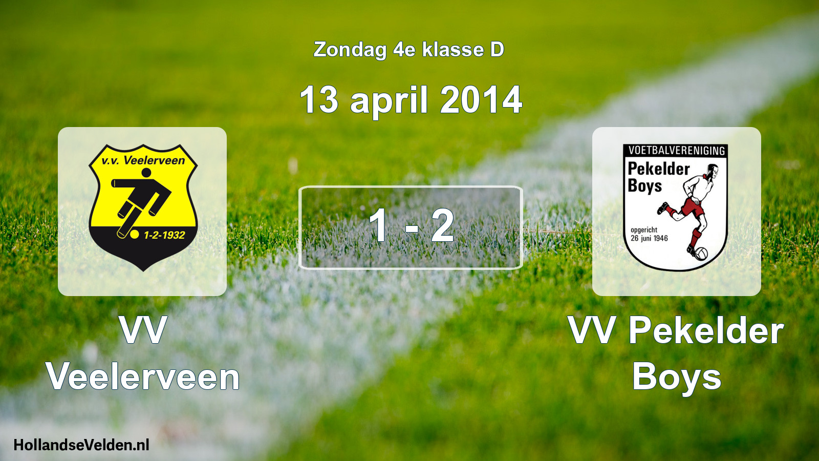 Total number of matches played: VV Veelerveen - VV Pekelder Boys 1 - 2 (13 April 2014)