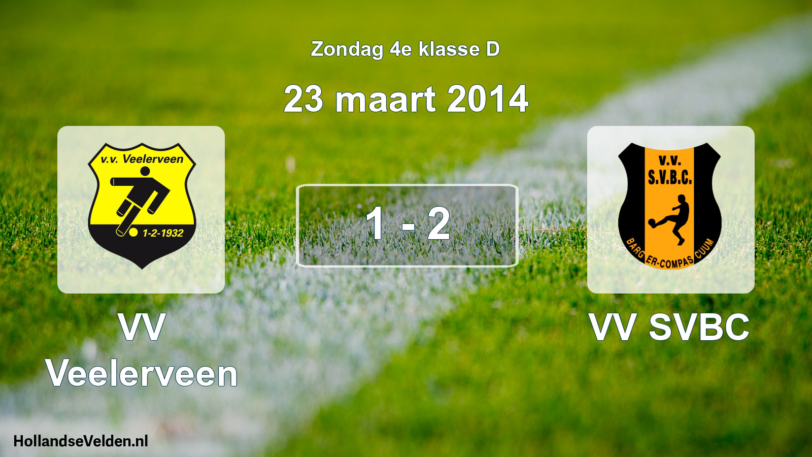 Total number of matches played: VV Veelerveen - VV SVBC 1 - 2 (23 March 2014)