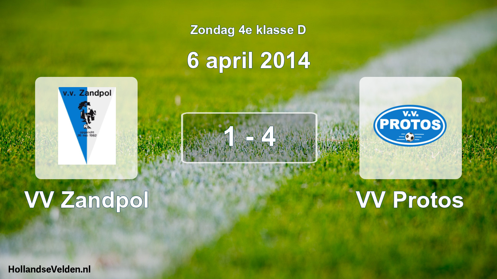 Total number of matches played: VV Zandpol - VV Protos 1 - 4 (6 April 2014)