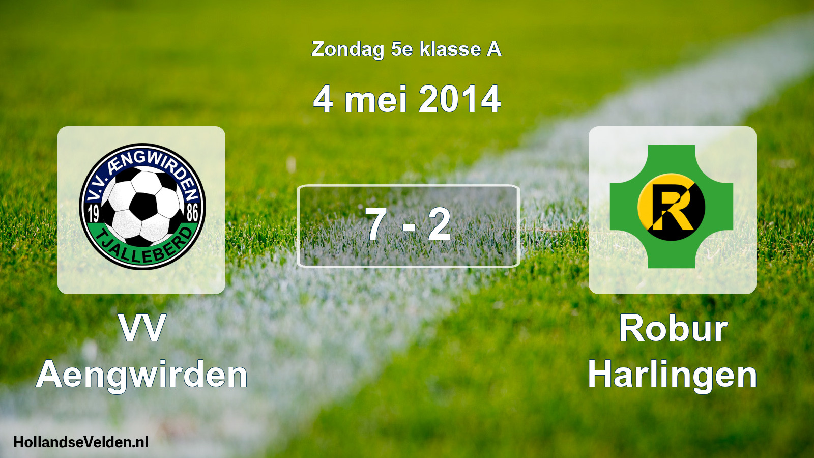 Total number of matches played: VV Aengwirden - Robur Harlingen 7 - 2 (4 May 2014)