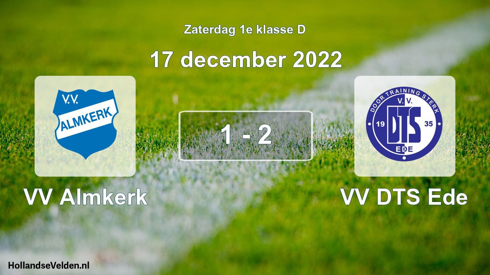 Total number of matches played: VV Almkerk - VV DTS Ede 1 - 2 (17 December 2022)