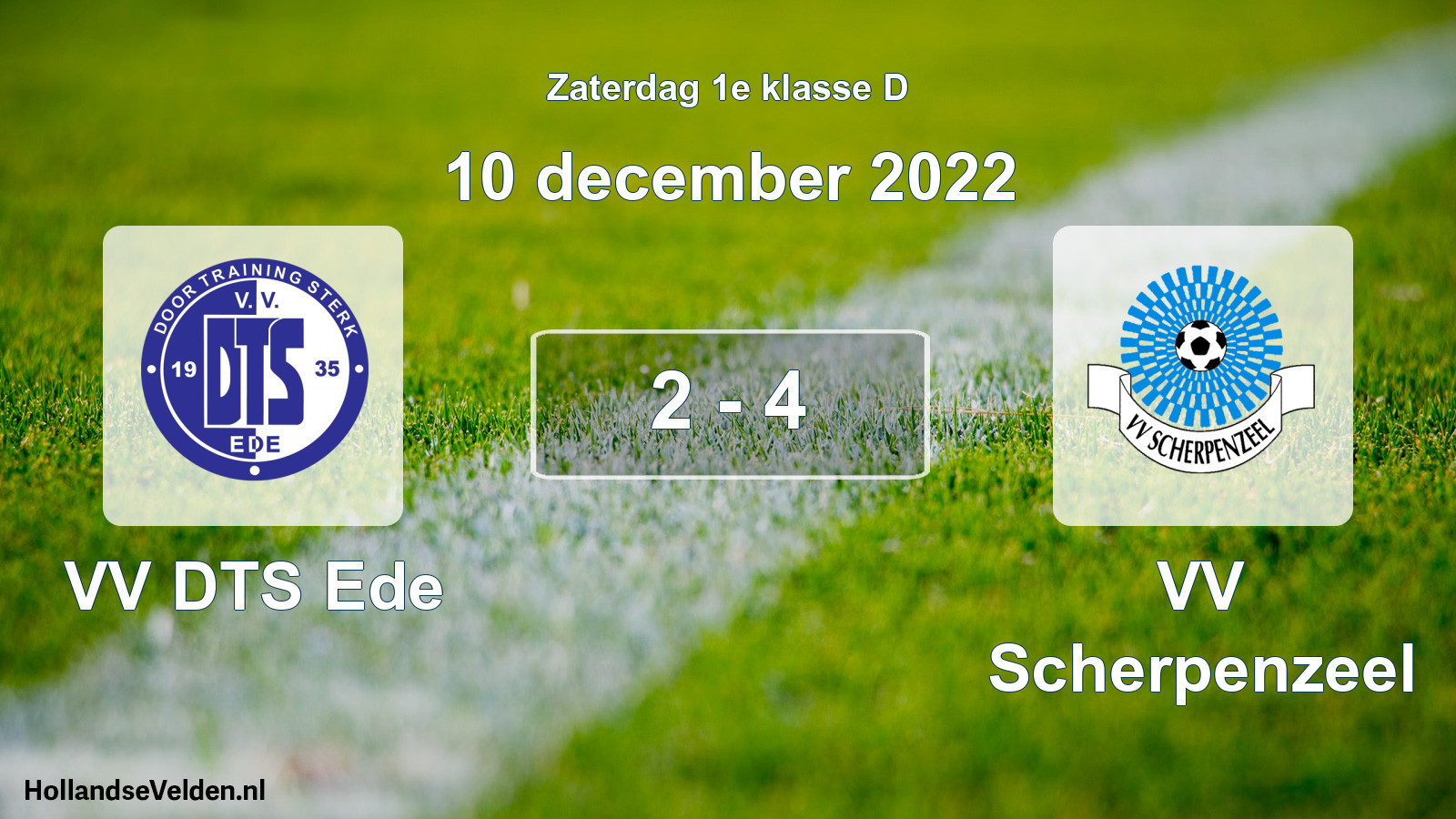Total number of matches played: VV DTS Ede - VV Scherpenzeel 2 - 4 (10 December 2022)
