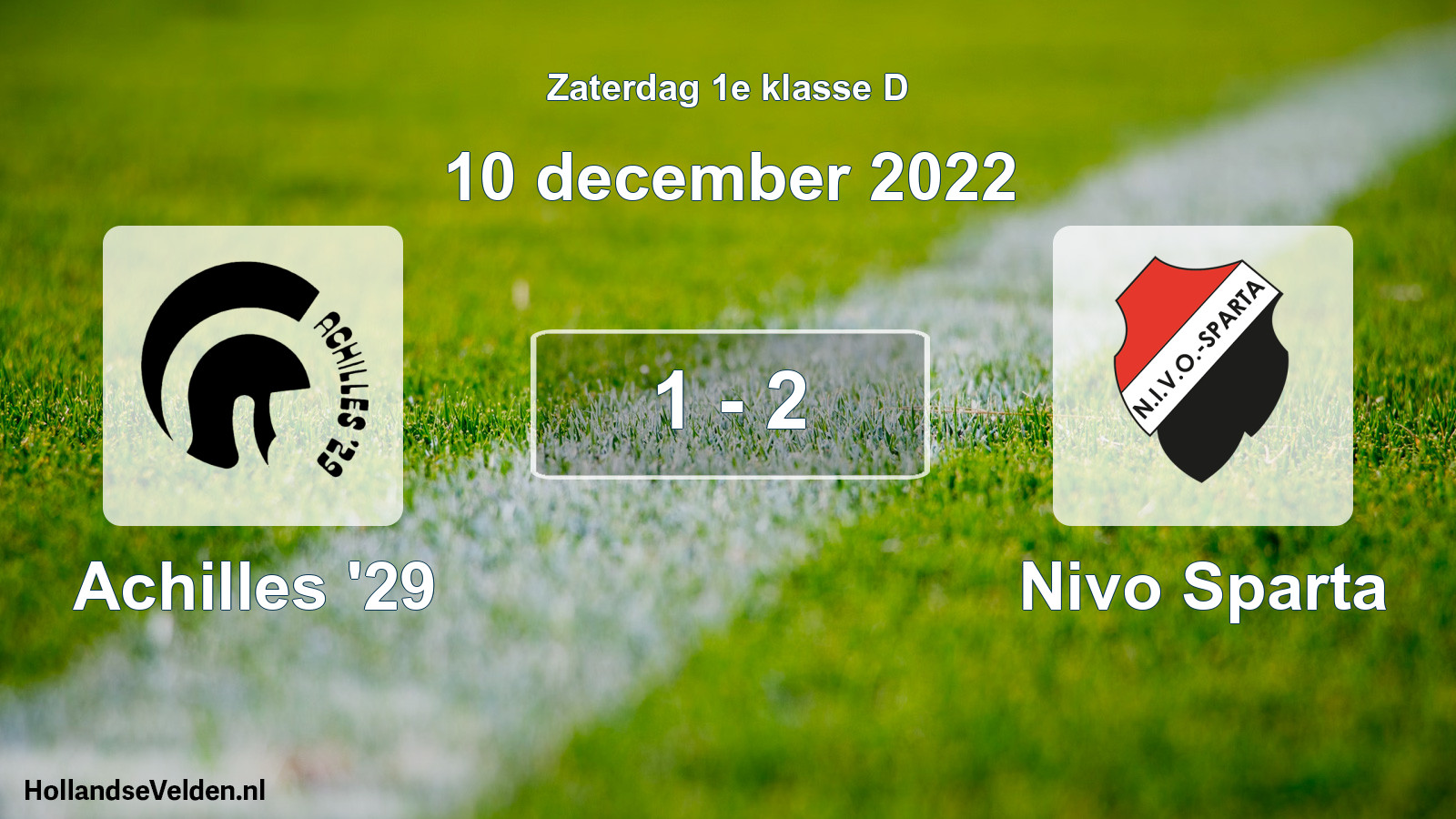 Total number of matches played: Achilles '29 - Nivo Sparta 1 - 2 (10 December 2022)