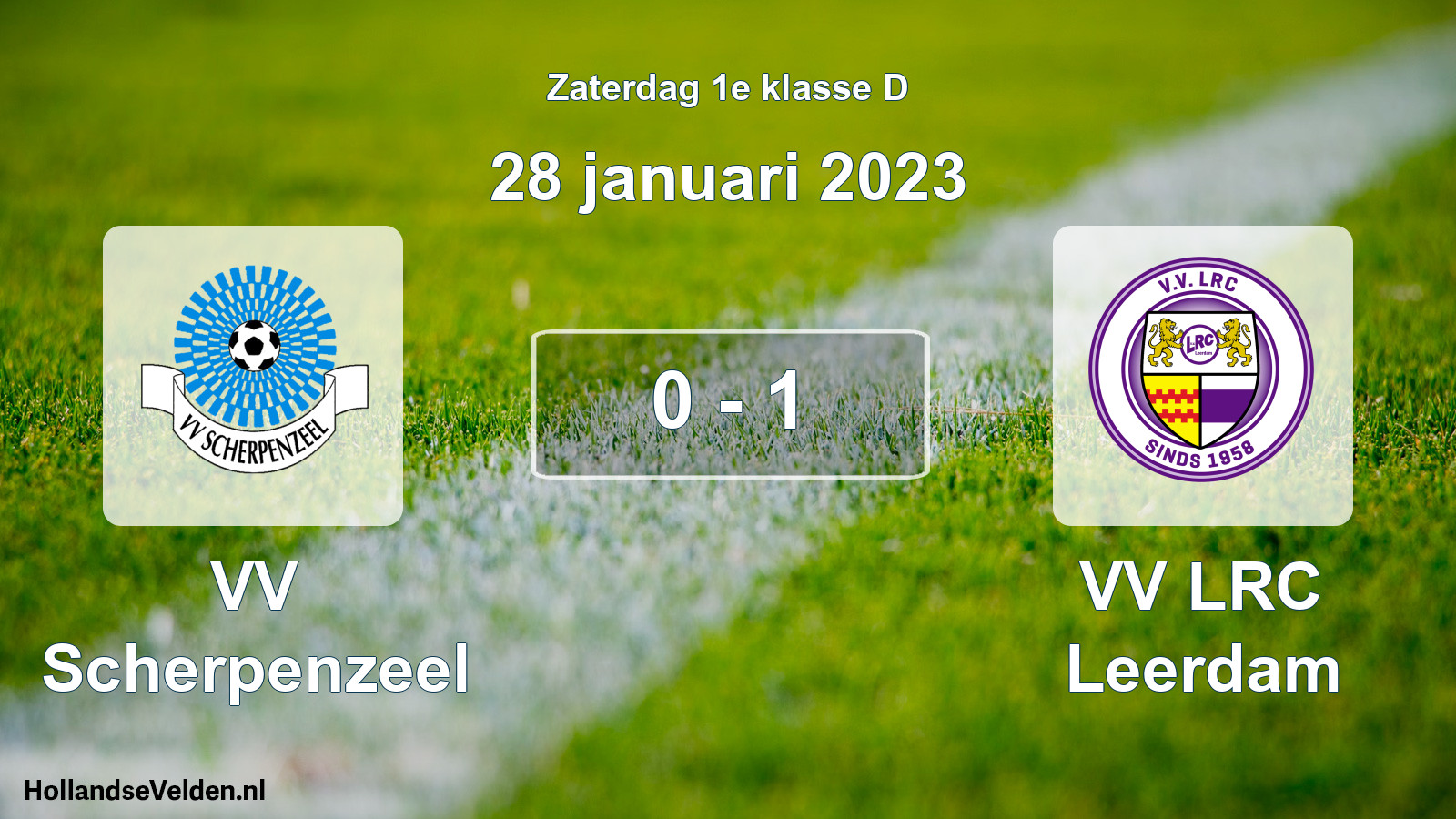 Total number of matches played: VV Scherpenzeel - VV LRC Leerdam 0 - 1 (28 January 2023)