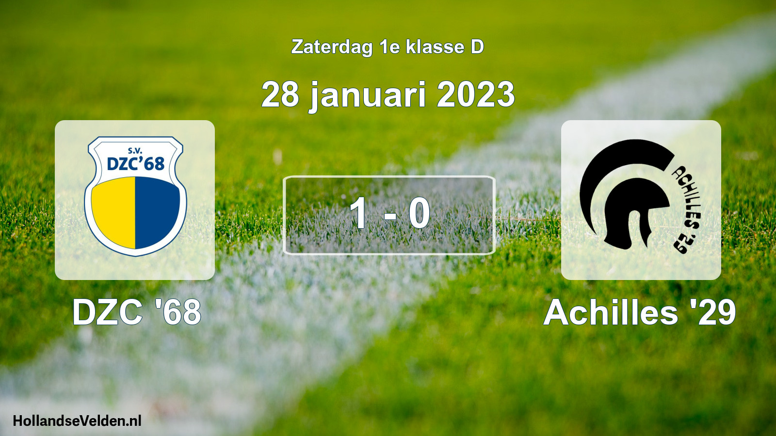 Total number of matches played: DZC '68 - Achilles '29 1 - 0 (28 January 2023)