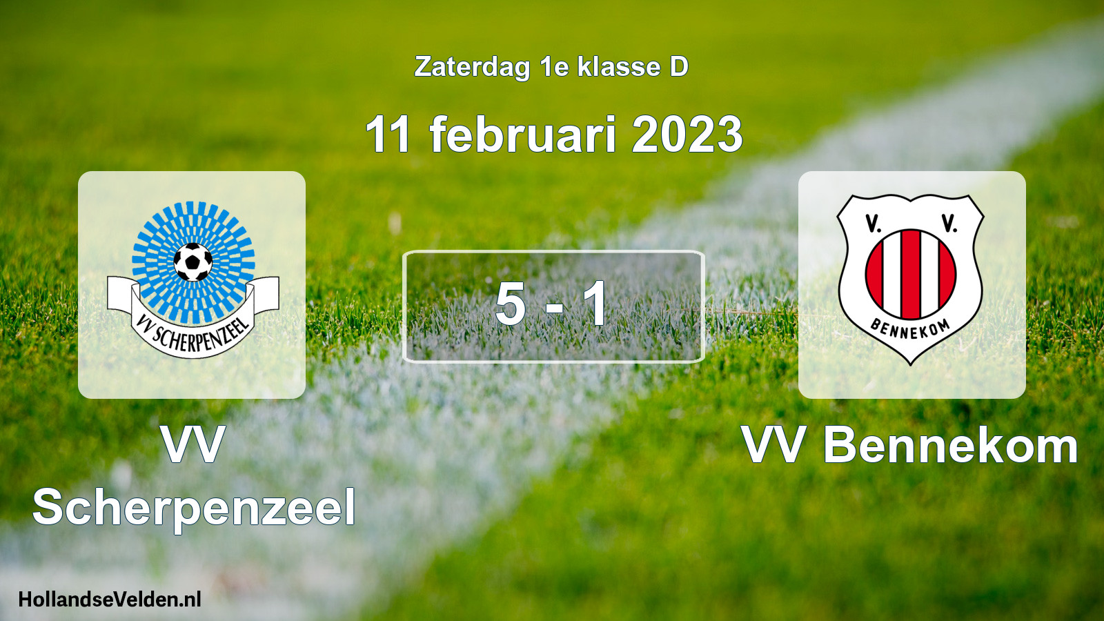 Total number of matches played: VV Scherpenzeel - VV Bennekom 5 - 1 (11 February 2023)