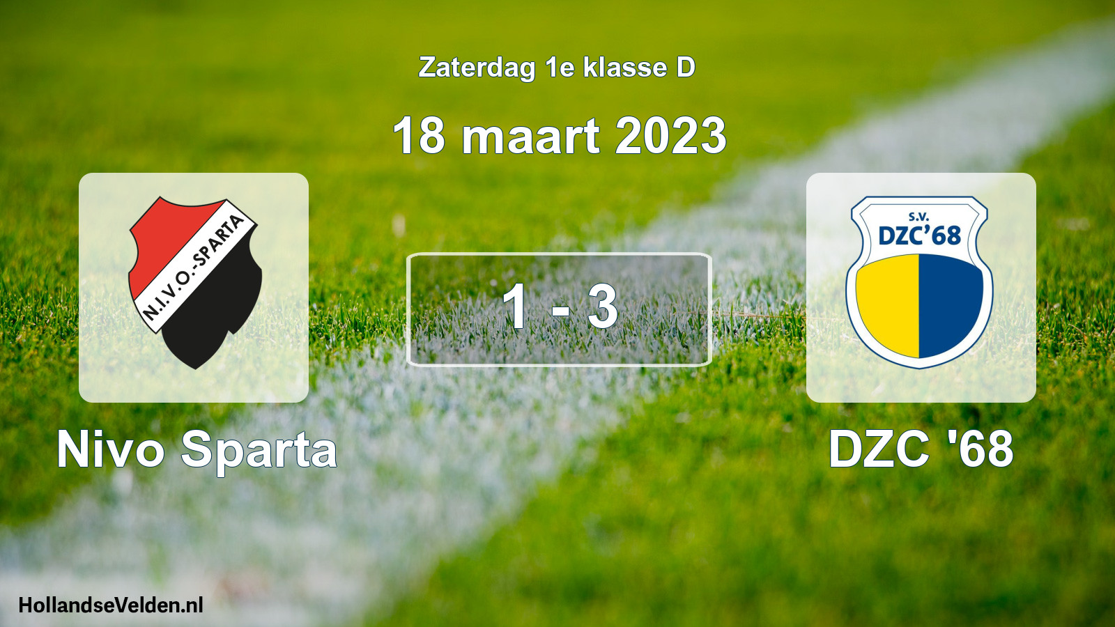 Total number of matches played: Nivo Sparta - DZC '68 1 - 3 (18 March 2023)