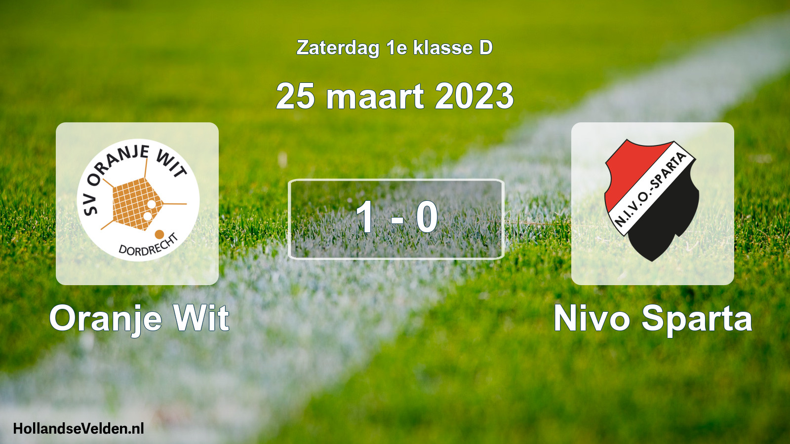 Total number of matches played: Oranje Wit - Nivo Sparta 1 - 0 (25 March 2023)