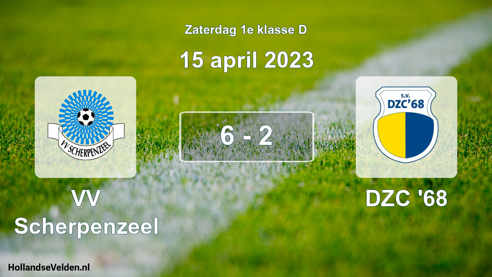 Total number of matches played: VV Scherpenzeel - DZC '68 6 - 2 (15 April 2023)