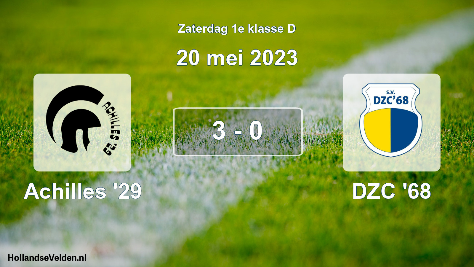Total number of matches played: Achilles '29 - DZC '68 3 - 0 (20 May 2023)