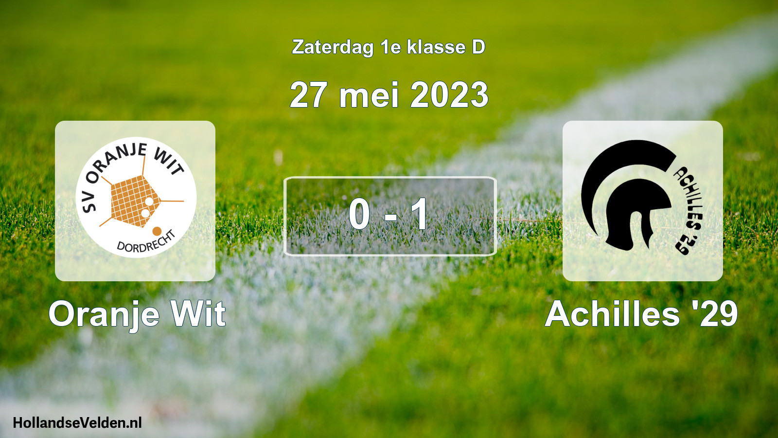 Total number of matches played: Oranje Wit - Achilles '29 0 - 1 (27 May 2023)